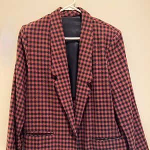 Vintage plaid oversized blazer